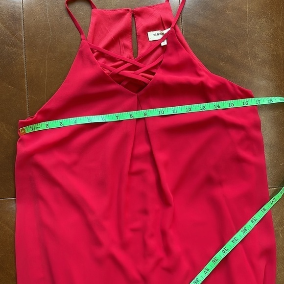 Monteau red strappy shift dress SZ S - Picture 4 of 8